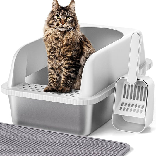 Geoorood Stainless Steel Cat Litter Box